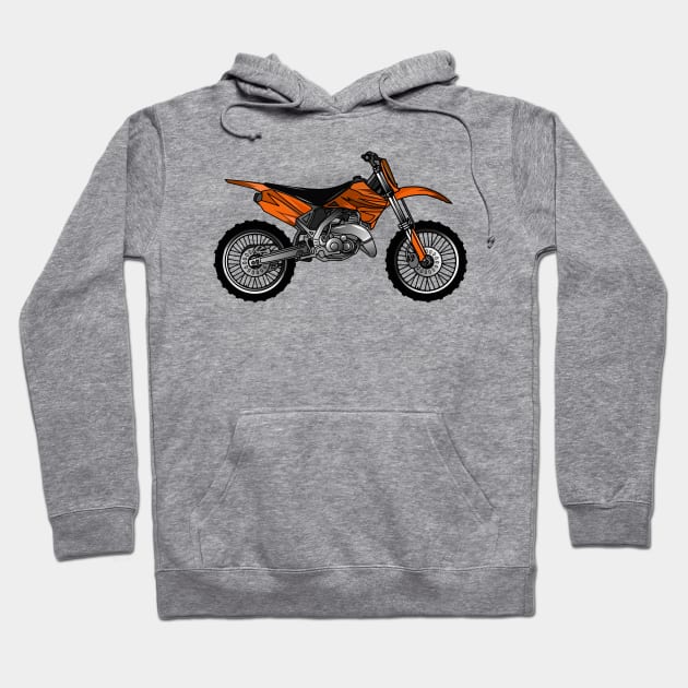 Dirt bike off-road motorcycle / motocross cartoon Hoodie by Miss Cartoon